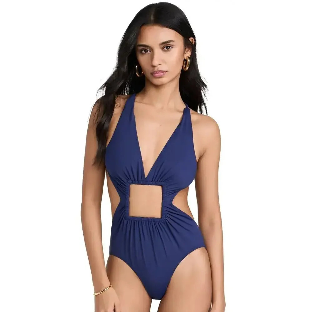 Staud Liberty One-Piece swimwear navy M NWT - Picture 2 of 6